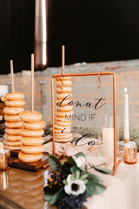 Copper Table Sign Arch Photo: @shantellerasmussenphoto Vinyl: @nieldfam7 Donuts: @krispykreme Navy Blue Vibes, Copper Wedding Decor, Wedding Day Signs, Table Number Stands, Arch Photo, Table Holders, Blue Vibes, Wedding August, Romantic Nature