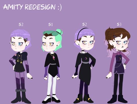 I didn't forget to add my user to it this time!!! I always forgot to for some reason. There's probably some mistake on it that I havent seen before posting, but just ignore it please Luz Redesign, Amity Redesign, Oc The Owl House, Toh Redesigns, Amity Blight Icon, The Owl House Oc, Outfit Oc, Owl House Oc, Amity X Luz