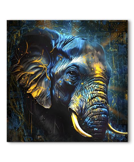 Elephant Painting Canvas, Elephant Images, Elephant Pictures, Abstract Animal Art, Pop Art Animals, Afrique Art, African Paintings, Animal Portraits Art, Elephant Painting