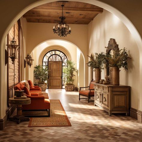 Unlock the Secrets of Mediterranean Style House Interior • 333+ Images • [ArtFacade] Mediterranean Home Interior, Spanish Interior, Hacienda Homes, Spanish Home Decor, Mediterranean Style House, Hacienda Style Homes, Mediterranean House Plans, Mediterranean Interior, Mexico House