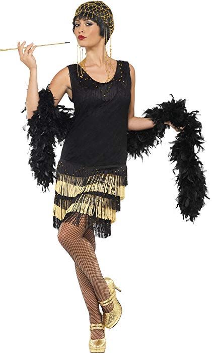 Mujer Años 20 con flecos Flapper Disfraz Plus FREE cigarrillos soporte todos los tamaños: Amazon.es: Ropa y accesorios Charleston Costume, Gold Flapper Dress, Estilo Charleston, 1920s Flapper Costume, Flapper Halloween, Gold Flapper, Flapper Girls, Twenties Style, Lace Front Dress