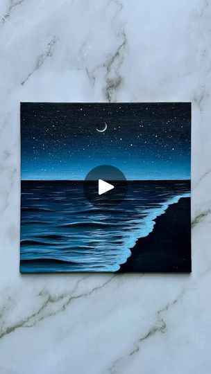 26K views · 1K reactions | seascape at night 🌊🌙🐚🎨 #art #painting #reels #artreels #artist | Artsy Esme Beach At Night Painting, Beach View Painting, Beach Waves Painting, Night Art Painting, Painting Reels, Easy Beach Waves, View Painting, Waves Painting, Craft Painting