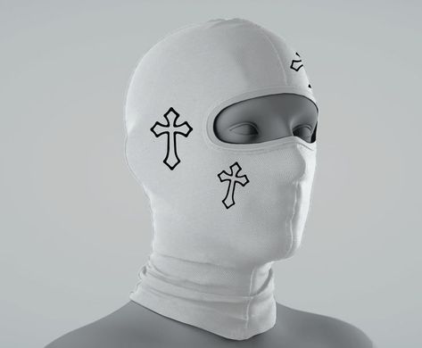 Diy Ski Mask, Ski Mask Fashion, Gothic Mask, Y2k Hat, Mask Guy, Ford Police, Rapper Outfits, Mask Fashion, Masked Men