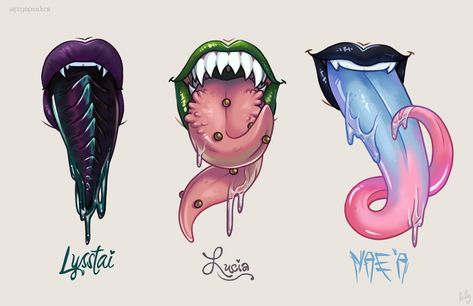 Demon Tongue Drawing, Split Tongue Drawing, Demon Mouth Drawing Reference, Monster Tongue, Noxus League Of Legends, Teeth Drawing, Teeth Art, Mouth Drawing, Monster Drawing