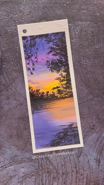 Painting Bookmarks Acrylic, Scenery Bookmarks, Painted Bookmarks Acrylic, Artistic Bookmarks, Landscape Bookmarks, Gouache Bookmark, Bookmark Painting Ideas, Bookmarks Painted, Bookmarks Painting