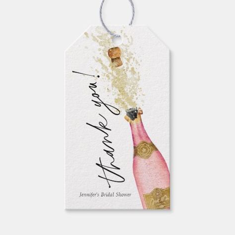 $10.90 | Cheers Champagne Bottle Bridal Shower Favor | Bridal Shower Favors | champagne bottle, brunch and bubbly, brunch and bubbly bridal shower, brunch bridal shower, garden bridal shower, thank you favor tags, thank you gift tags, elegant favor tags, pink and gold, thank you bridal shower tags Pink Champagne Bottle, Bridal Shower Bouquet, Gold Champagne Bottle, Bubbly Brunch, Bridal Shower Garden, Cheers Champagne, Bouquet Bar, Champagne Favors, Shower Bouquet