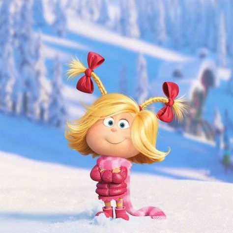 Winter Cartoon Characters, Cindy Lou Who Wallpaper, Iconic Christmas Characters, Christmas Cartoon Pfp, Christmas Characters Cartoon, Cindy Lou Who Cartoon, Happy Cartoon Characters, Woman Cartoon Characters, The Grinch Characters