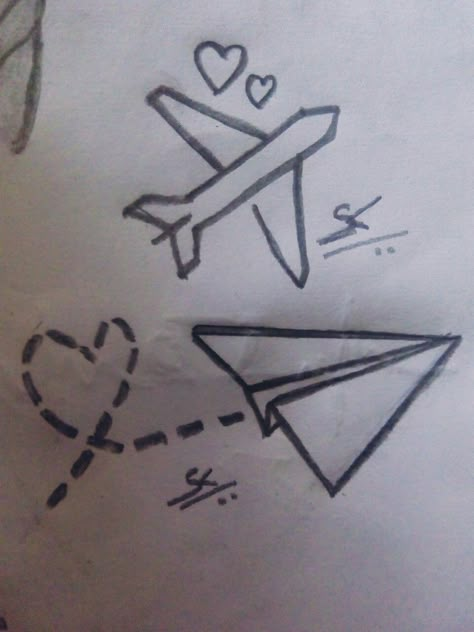 Simple Aeroplane Drawing, Aeroplanes Drawing, Paper Air Plane Drawing, How To Draw Aeroplane, Aeroplane Drawing Aesthetic, How To Draw A Paper Airplane, Paper Aeroplane Drawing, How To Draw A Plane Easy, Paper Plane Sketch