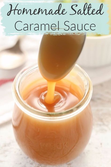 Salted Caramel Sauce Recipe, Bourbon Caramel Sauce, Caramel Sauce Recipe, Homemade Salted Caramel, Pastas Recipes, Caramel Recipes Sauce, Homemade Caramel Sauce, Christmas Boxes, Salted Caramel Sauce