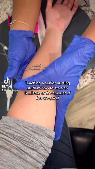 First Iv Picture Nursing School, Inserting Iv Tips, Iv Insertion Practice, How To Start An Iv, Nursing Student Accessories, Starting An Iv Nursing, School Nurse Must Haves, Iv Start Nursing Tips, Iv Tips And Tricks