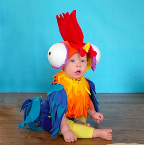 Heihei Costume, Halloween Moana, Baby Halloween Costumes Diy, Hei Hei Costume, Moana Diy, Moana Halloween, Disney Characters Halloween, Diy Baby Costumes, Dream Costume