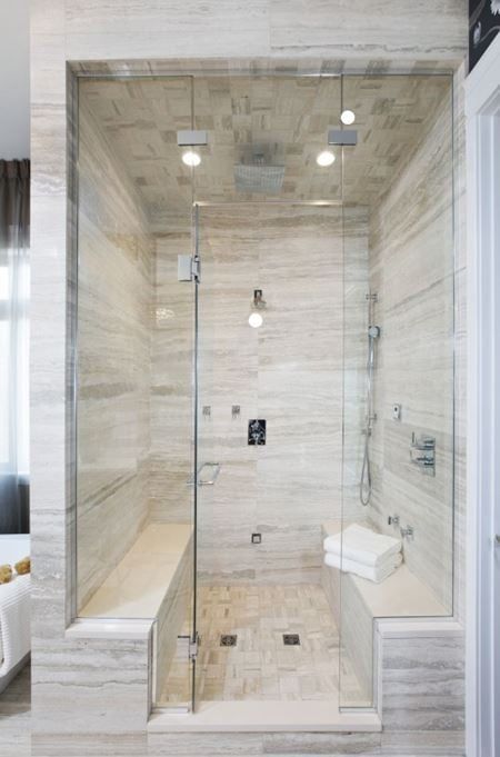 Makeover Kamar Mandi, Bathroom Shower Design, Bathroom Black, Master Shower, Bad Inspiration, Steam Shower, Steam Showers Bathroom, Spa Decor, Bathroom Remodel Shower