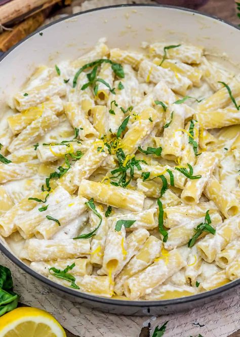 Easy Vegan Lemon Ricotta Pasta - Monkey and Me Kitchen Adventures Whole Food Plant Based Dinner, Vegan Pastas, Plant Based Dinner Recipes, Lemon Ricotta Pasta, Monkey And Me Kitchen Adventures, Lemon Pasta Recipes, Clean Eating Dinner Recipes, Vegan Ricotta, Oil Free Vegan Recipes