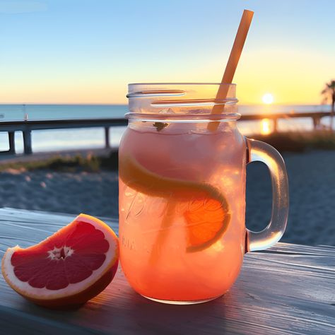 Grapefruit Crush Cocktail Recipe - The Grapefruit Crush is a delightful blend of sweet, sour, and slightly bitter flavors. The grapefruit juice provides a tangy and refreshing taste, while the triple sec adds a hint of sweetness. The vodka gives it a subtle kick, making it a well-balanced and enjoyable cocktail. Grapefruit Crush, Grapefruit Bitters, Perfect Summer Drink, Mint Sprig, Flavored Vodka, Grapefruit Juice, Highball Glass, Triple Sec, Beach Bars