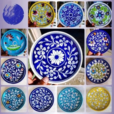 #craft #handmade #art #diy #crafts #design #crafting #love #craftbeer #artist #creative #handcrafted #homedecor #gift  #crafty #fashion #papercraft #handmadewithlove #artwork #jaipurbluepottery #bluepottery #tribesindia #jaipurblueartpottery Indian Pottery Designs, Jaipur Blue Pottery Design, Blue Pottery Designs Pattern, Grad Saree, Mugal Motif, Indian Artforms, Multani Pottery, Jaipur Pottery, Gum And Water