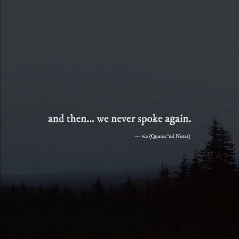 and then ... we never spoke again. Sister Quotes, Trendy Quotes, Quotes About Moving On, Funny Sayings, Intj, Infp, Heartfelt Quotes, Reality Quotes, A Quote