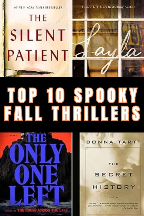 15 Best Fall Thrillers and Mystery Books With Spooky Vibes Spooky Fall Books To Read, Fall Thriller Books, Spooky Fall Books, Scary Books For Adults, Best Fall Books To Read, Fall Mystery Books, Spooky Season Books, Halloween Reads, Good Thriller Books