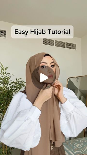 Betul Onugoren Seedat on Instagram: "The most asked Hijab tutorial. Easy peasy and yet so stylish 😍🤍. Ok so my magnet pin and scarf is from @valenci_collection and my dress is from @betul_fit_boutique we have it black, brown and beige. The shirt is attached to the dress and it comes with a belt. Perfect for the winter!   #hijabtutorial #muslim #fyp #viral #hijabi" Hijab Tutorial Simple, Easy Hijab Tutorial, Beige Hijab, Brown Hijab, Simple Hijab Tutorial, Simple Scarf, Simple Hijab, Stylish Hijab, Hijab Pins