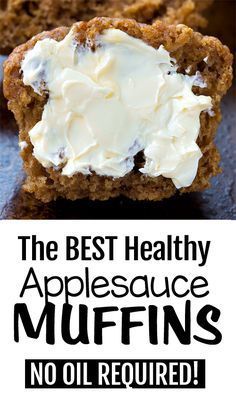 Oil Free Cake Recipe, Vegan Recipes Muffins, Quick Healthy Baking, Oil Free Muffins Vegan, Healthy Muffins Applesauce, Diet Muffins Recipes, Healthy Vegan Muffin Recipes, Vegan Oil Free Muffins, Applesauce Muffins Vegan