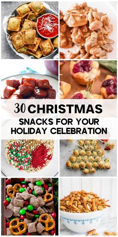 30 Christmas Snacks for Your Holiday Celebration - Yummy and fully Christmas Snack Foods For Party, Snacks For Party Christmas, Savory Snacks For Christmas, Holiday Party Snacks For Kids, Snacks For Christmas Day, Holiday Snacks Christmas Savory, Christmas Theme Finger Foods, Christmas Easy Snack Ideas, Christmas Day Snack Ideas