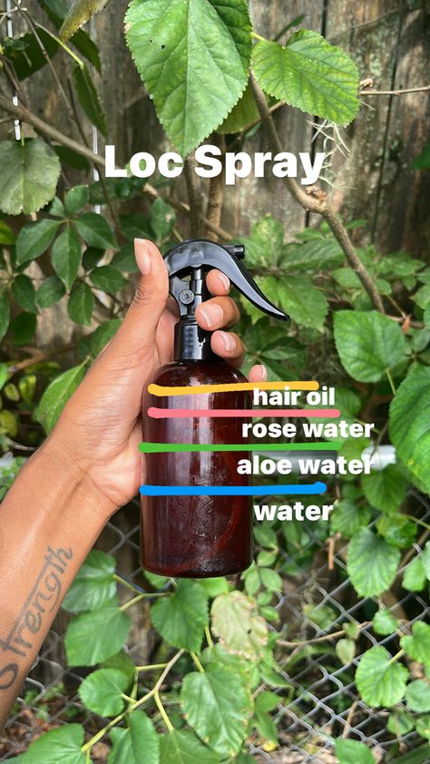 Hydrating Loc Spray, Oil For Locs Black Women, Loc Spray Recipe, Loc Length Chart, Loc Oil Recipe, Diy Loc Moisturizer Spray, Marley Twist Over Locs Dreads, Loc Products Natural Hair Care, How To Make Locs Grow Faster