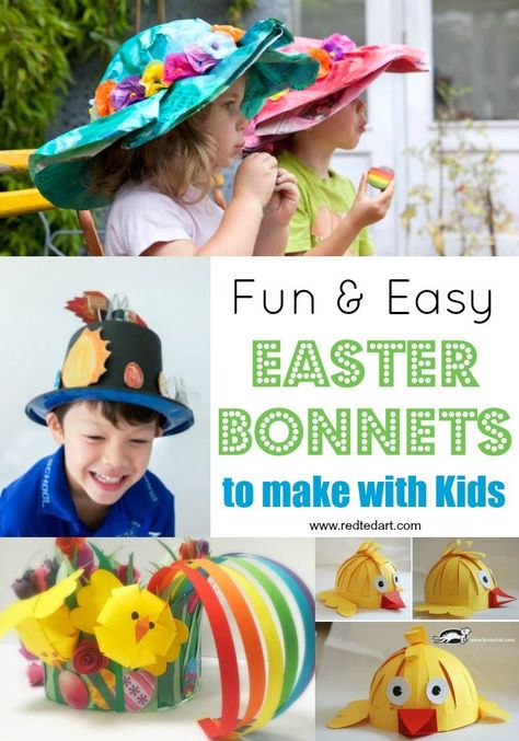 Easy Easter Bonnet Craft Ideas for Kids and Preschoolers - gorgeous Easter bonnet ideas made from paper and other materials. Learn how to make some Easter Hats for Easter Bonnet parades or as part of a costume today! #easter #hat #bonnet #parades Boys Easter Hat, Easter Bonnets For Boys, Easter Bonnet Competition, Diy Easter Crafts For Kids, Easter Bonnet Ideas, Easter Religious Crafts, Easter Hat Parade, Egg Hunt Ideas, Easter School