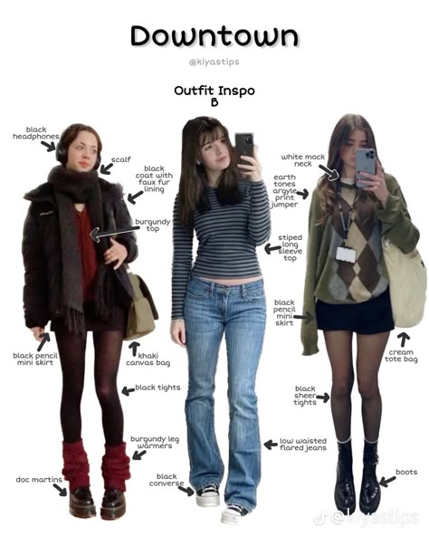 Outfit Aesthetic Names, Downtown Style Outfits, Downtown Outfits Aesthetic, Down Town Outfits, Downtown Girl Outfits, Downtown Fashion, Downtown Style, How To Have Style, Downtown Aesthetic