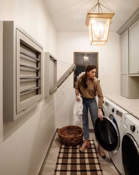 Before and After: Our Small changes, Big Impact Laundry Room Redo - Chris Loves Julia Laundry Room Redo, Narrow Laundry Room, Small Laundry Room Makeover, Basement Laundry Room, Laundry Room Flooring, Dream Laundry Room, Laundry Room Wallpaper, Laundry Room Doors, Laundry Room Closet