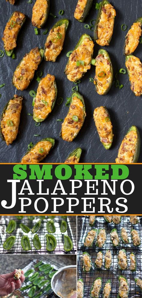 Smoked Appetizers, Smoked Vegetables, Bbq Appetizers, Smoked Jalapeno, Bbq Tips, Poppers Recipe, Jalapeño Poppers, Bacon Appetizers, Traeger Recipes