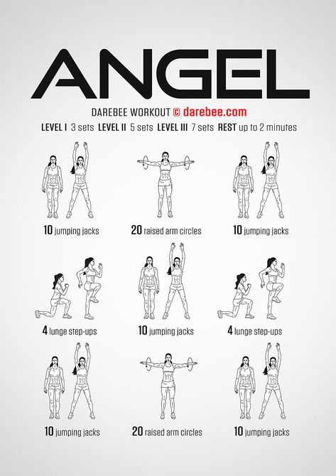 Angel Workout by DAREBEE  #darebee #workout #fitness #fitnesstips #fitnessmotivation #abs #cardio Darebee Workout Women, Darebee Workout, Angel Workout, Abs Cardio, Superhero Workout, Workout Women, Trening Fitness, Outfit Yoga, At Home Workout