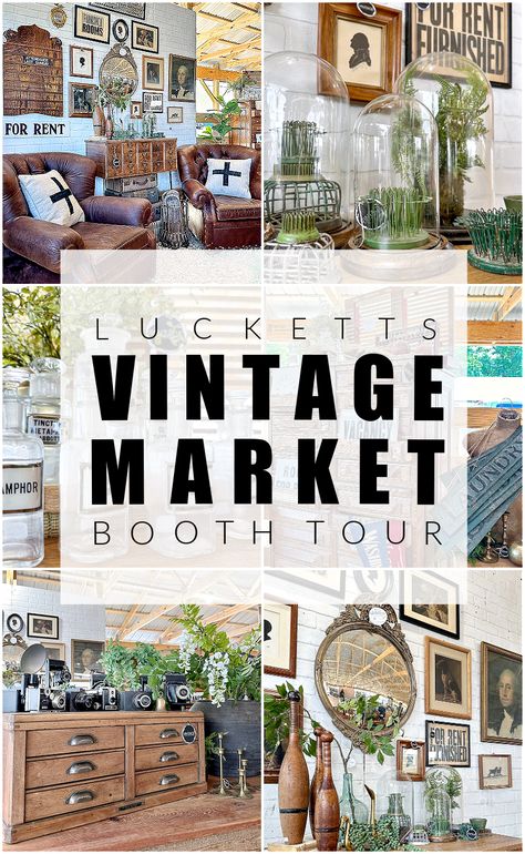 Take a tour of my vintage booth from the Lucketts Spring Market.  It's one of the hippest vintage markets on the East Coast! #lucketts #vintagemarket Antique Flea Market Booth, Vintage Market Booth Ideas Inspiration, Vendor Booth Display Ideas Wooden Crates, Spring Flea Market Displays, Vintage Booth Design Ideas, Small Vintage Booth Display Ideas, Vintage Market Display Booth Ideas, Staging Photos For Etsy, Fleamarket Booth Ideas