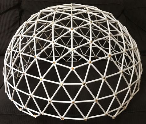 Eye-catching, personal table-top sized Geodesic Dome 5v 8/15 (5 frequency) Model Kit. Looks absolutely amazing in your office or on your desk! This custom Geodesic Dome kit definitely grabs people's attention and includes over 700 pcs ready-for-assembly (struts / pins / washers): **No special tools are required! Makes a great gift for: > High-School Science & Math Students > College Engineering Students > Engineering & Math Professors > Science & Math Teachers > Geodesic Dome Enthusiasts Dome Model, College Engineering, Geodesic Dome Kit, Geodesic Sphere, Math Professor, Geodesic Domes, Geodesic Dome, Architecture Student, Space Art