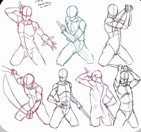 Fighting/battle pose Drawing Body Poses, Sketch Poses, Body Drawing Tutorial, Modeling Poses, Anatomy Sketches, Different Poses, Body Reference Drawing, 캐릭터 드로잉, Figure Drawing Reference