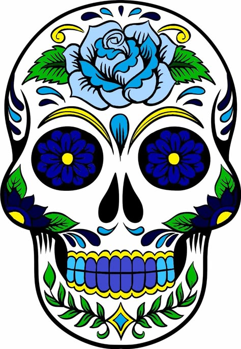 Sugar Skull Drawings, Sugar Skull Art Painting, Sugar Skull Illustration, Skull Drawings, Sugar Skull Artwork, Skull Coloring Pages, Mexican Sugar Skull, Den Mrtvých, Day Of The Dead Art