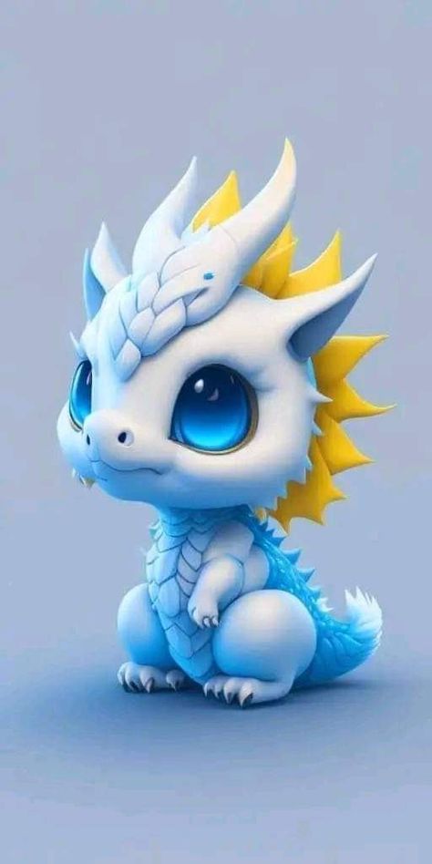 Chibi Dragon, Dragon Artwork Fantasy, Cute Fantasy Creatures, Dragon Pictures, Little Dragon, Take A Photo, Cute Animals Images, White Dragon, Dragon Artwork