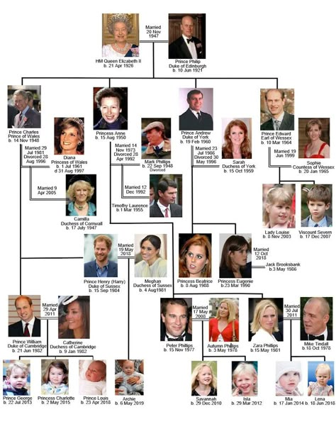 Royal family of Elizabeth II | Britroyals British Royal Family Tree, Royal Family Tree, Royal Family History, Royal Family Of England, Royal Family Trees, English Royal Family, Royal History, Royal Family England, British Royal Families