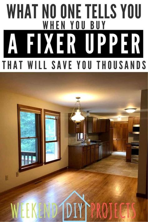 How To Buy A Bigger House, Fixer Upper House Ideas, Cheap Fixer Upper Ideas, Small House Fixer Upper, Fixer Upper Checklist, Diy House Flipping Ideas, How To Jack A House Up, Home Fixer Upper Ideas, Flipping A House On A Budget