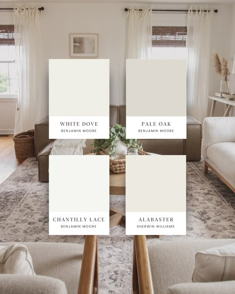 Best White Paint Colors Creamy White Paint, White Dove Benjamin Moore, Off White Paint Colors, White Interior Paint, Top Paint Colors, White Wall Paint, White Paint Color, Paint Color Trends, Colors For 2024