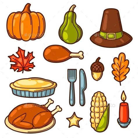 Thanksgiving Decorations Drawings, Clip Art Thanksgiving, Thanksgiving Things To Draw, Cartoon Thanksgiving Drawings, Thanksgiving Food Clipart, Thanksgiving Food Drawing, Thanksgiving Drawings Doodles, Thanksgiving Doodles Easy, Halloween Png Icons