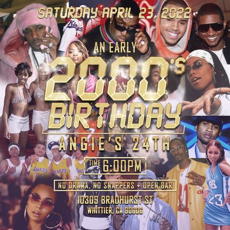 2000s Sweet 16 Theme, 90s 2000s Themed Party, 2k Birthday Theme, 2007 Party Theme, 2000 Themed Birthday Party, 90/2000 Party, 90s 2000s Birthday Party Theme, 25th Party Themes, 2000s Birthday Party Theme For Adults