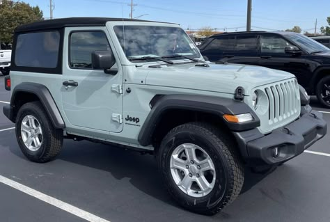 Jeep Wrangler JL Sport S Earl Blue Special Edition Mint Jeep Wrangler, Light Green Jeep Wrangler, Mint Green Jeep Wrangler, Light Blue Jeep Aesthetic, Earl Gray Jeep Wrangler, Earl Jeep Wrangler, Earl Grey Jeep Wrangler, Earl Grey Jeep, Light Blue Jeep Wrangler