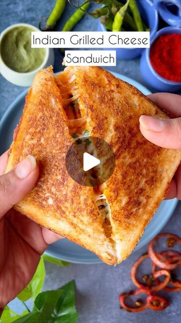 Pickles & Wine on Instagram: "Indian Grilled Cheese Sandwich  A desi twist to the classic grilled cheese sandwich and we’re all for it 😍  #sandwich #cheese #grilledcheese #indiansandwich #recipe #recipes #easyrecipe #picklesandwine" Cheese Sandwich Recipes Indian, Sandwich Recipes Indian, Sandwich Cheese, Classic Grilled Cheese, Cheese Sandwich Recipes, Cold Coffee Recipes, Indian Foods, Garlic Cheese, Cheesy Bread