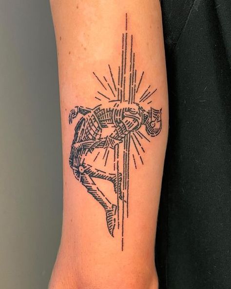 Cross Ideas Tattoos, 10 Of Swords Tattoo, Midevil Woodcut Tattoos, Medieval Forearm Tattoo, Medieval Lion Tattoo, Wood Carving Tattoo Style, Woodcut Dragon Tattoo, Tattoos For Designers, Book Of Kells Tattoo