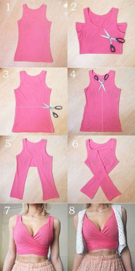 Ways To Cut Shirts, Crop Top Ideas, Diy Clothes Tops, Altered T Shirts, Teen Crop Tops, Hair Drawing Reference, Diy Summer Clothes, Diy Crop Top, Projek Menjahit