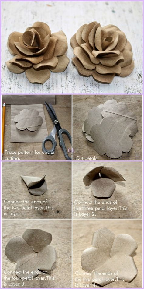 DIY Toilet Paper Roll Rose Flower Tutorial Toilet Paper Flowers, Toilet Roll Art, Toilet Paper Roll Diy, Toilet Paper Roll Wall Art, Toilet Roll Crafts, Paper Roll Crafts Diy, Diy Toilet Paper, Paper Roll Art, Paper Towel Crafts