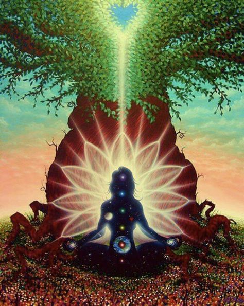 I love this picture. #Gaia #Art #awakening Yoga Kunst, Image Zen, Find God, Arte Yoga, Yoga Studio Design, Psy Art, Yoga Art, The Lotus, Visionary Art