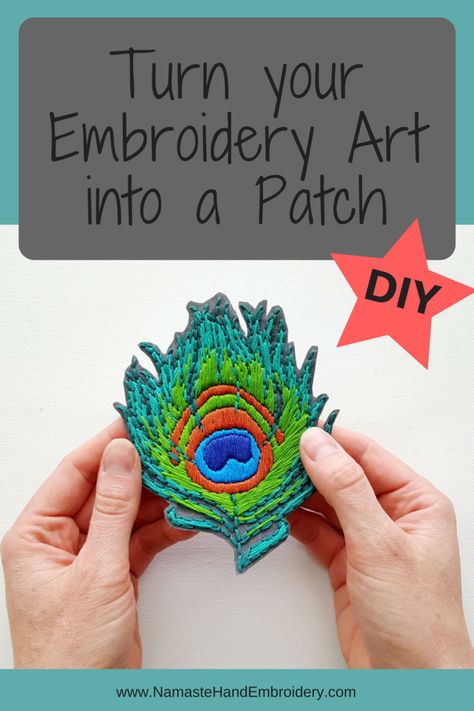 How to Turn Your Hand Embroidered Art into a Wearable Patch How To Embroider A Patch, Functional Embroidery, Yarn Activities, Making Patches, Embroidery Display, Embroidered Things, Diy Patches Embroidery, Embroidered Patch Diy, Decorate Clothes