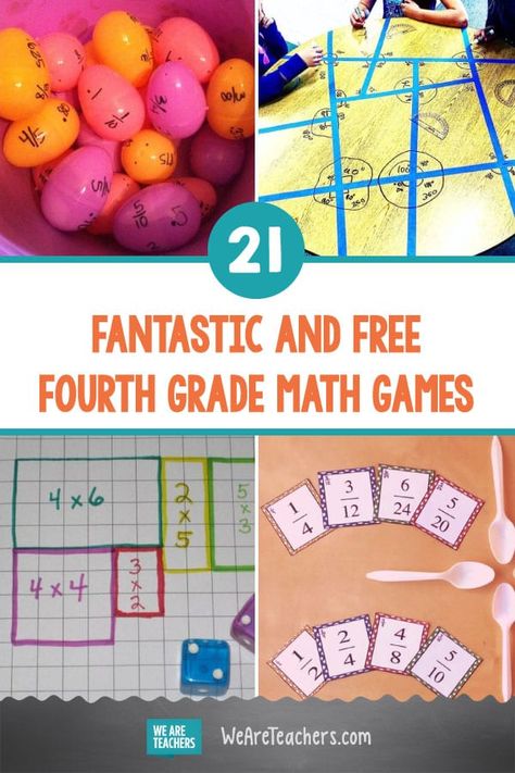 21 Fantastic and Free Fourth Grade Math Games - WeAreTeachers Summer School Math, 4th Grade Math Games, Division Math, Mental Maths, Free Math Games, Maths Games, Summer Math, Upper Elementary Math, Fourth Grade Math