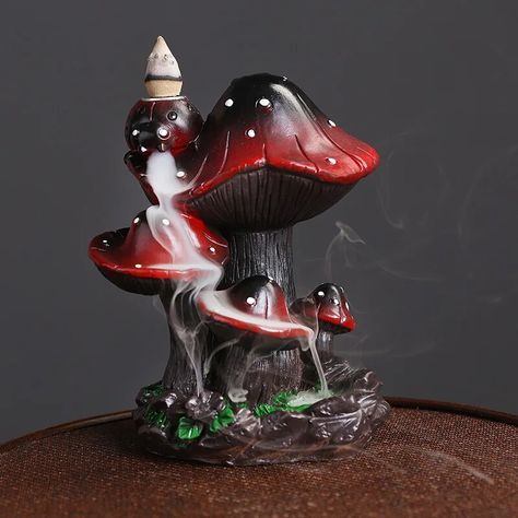 Backflow Incense Burner, Incense Burner Holder, Backflow Incense, Astuces Diy, Special Gifts For Her, Incense Burners, Incense Sticks Holder, Cottagecore Decor, Mushroom Design