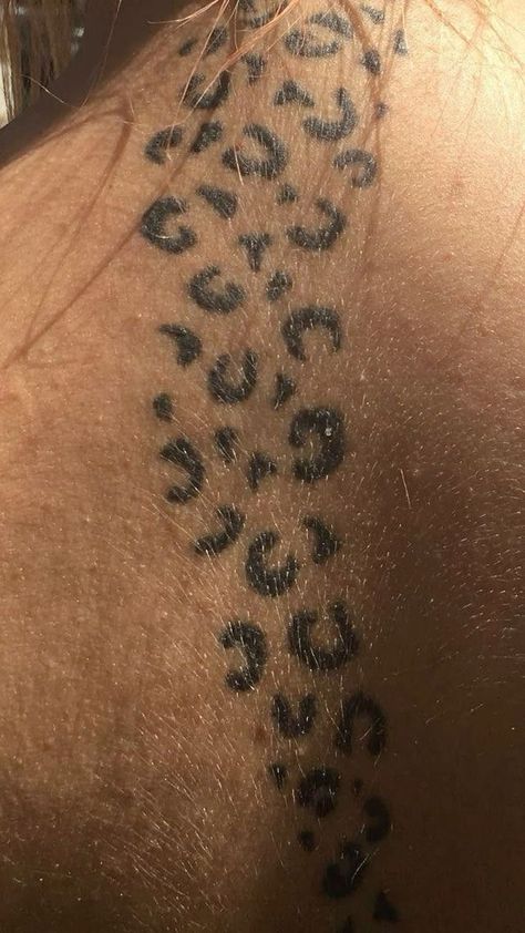 Leopard Print Back Tattoo, Leopard Pattern Tattoo, Lepord Print Tattoo Design, Cheetah Spots Tattoo, Cheetah Print Arm Tattoo, Jaguar Print Tattoo, Leapord Tattoo Ideas, Leopard Spots Tattoo, Cheetah Print Tattoo